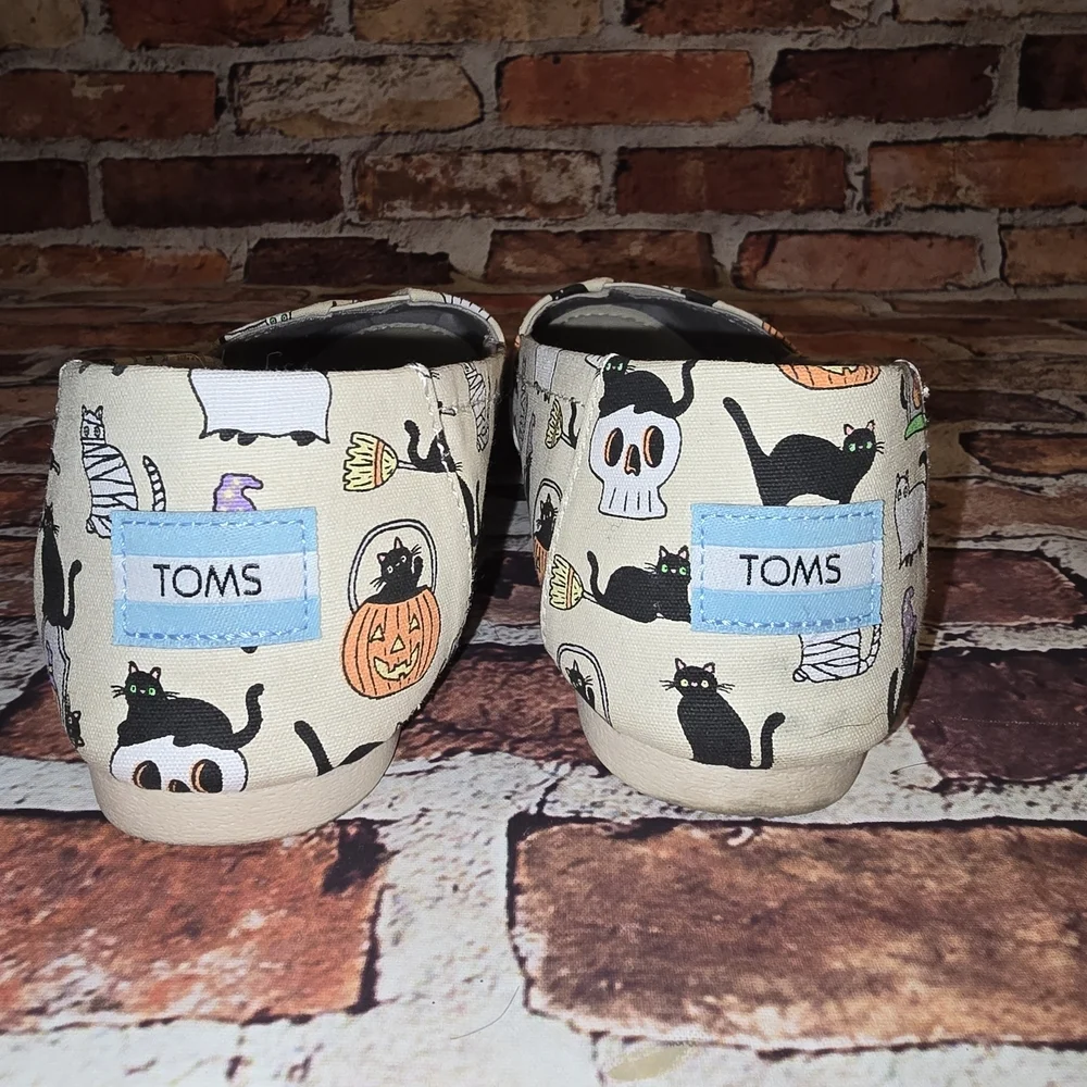 Toms Cream Halloween Slip-Ons